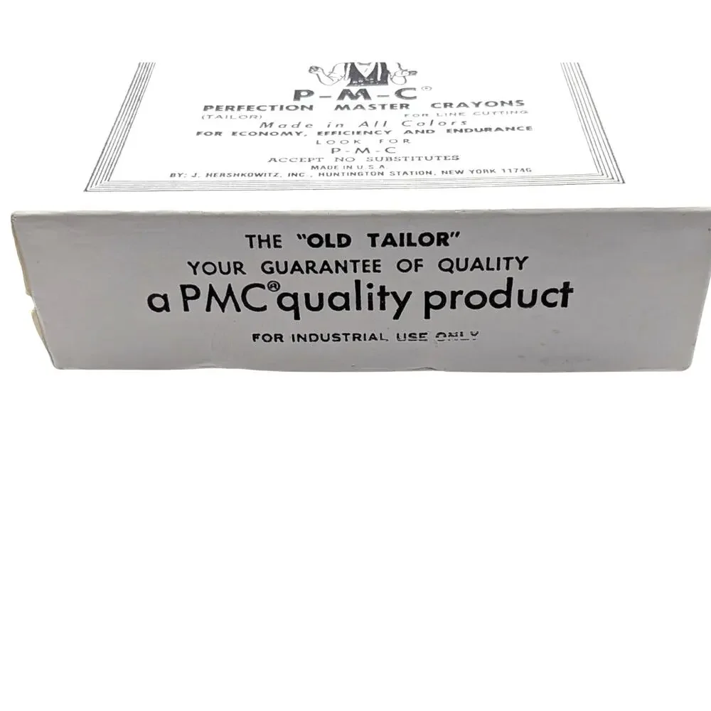 P-M-C Perfection Master Tailor Crayons 24pc White Vintage Box Sewing Notions